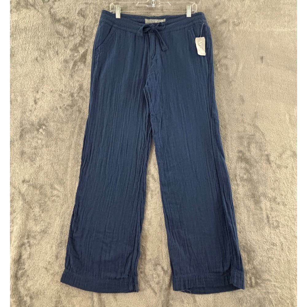 Delia's Gauze Pant Womens Juniors 11 Navy Blue Wide Leg 31.5" Inseam Vintage Y2K